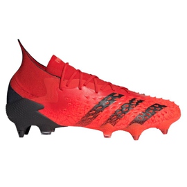 Adidas Predator Freak.1 Sg M FY6269 jalkapallokengät punamusta appelsiinit ja punaiset