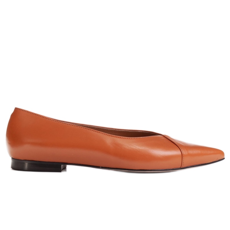 Marco Shoes Ruskeat nahkaiset ballerinat