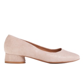 Marco Shoes Beige ballerinat kukkakoristeilla