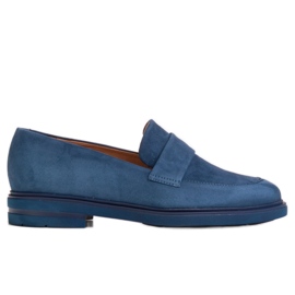 Marco Shoes Tummansiniset mokkasiinit vaalealla pohjalla tummansininen