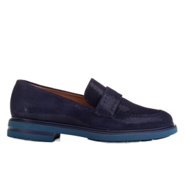 Marco Shoes Tummansiniset mokkasiinit, joissa on veluurikoriste tummansininen
