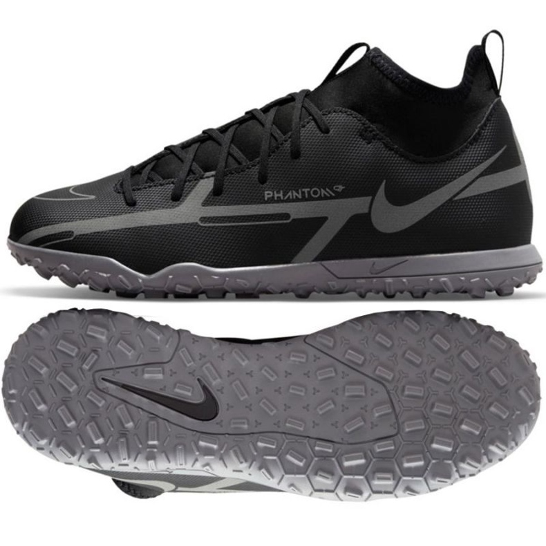Nike Phantom GT2 Club Dynamic Fit Tf Jr DC0826 004 jalkapallokengät musta musta