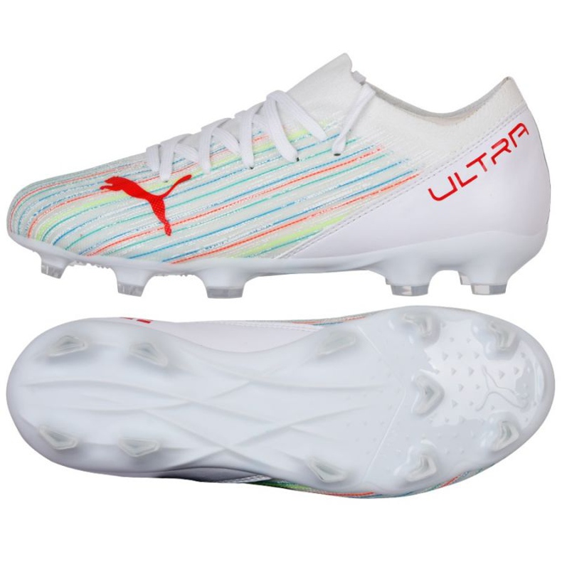 Puma Ultra 3.2 Fg Ag Jr 106360 06 jalkapallokengät monivärinen valkoinen