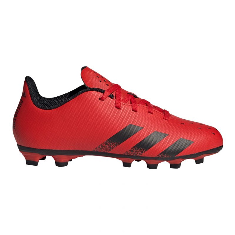 Adidas Predator Freak.4 FxG Jr FY6322 jalkapallokengät punainen appelsiinit ja punaiset