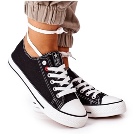 NEWS Naisten klassiset mustat lenkkarit valkoisella Ecoma -pohjalla