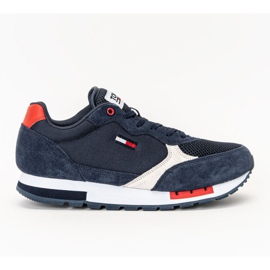 Kengät Tommy Hilfiger Jeans Retro Runner Mix M EM0EM00699-C87 valkoinen tummansininen