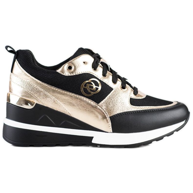 Evento Muodikkaat kiilamaiset lenkkarit musta kultainen