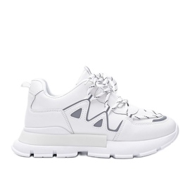 Valkoiset lenkkarit, joissa on heijastavat Filua -insertit valkoinen