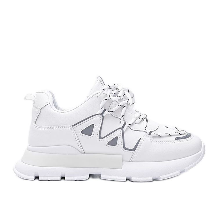 Valkoiset lenkkarit, joissa on heijastavat Filua -insertit valkoinen