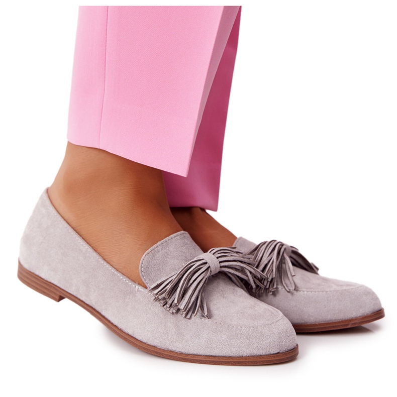 EVE Harmaat mokkanahkakengät, joissa on reunat Alicante 21PB35-3530