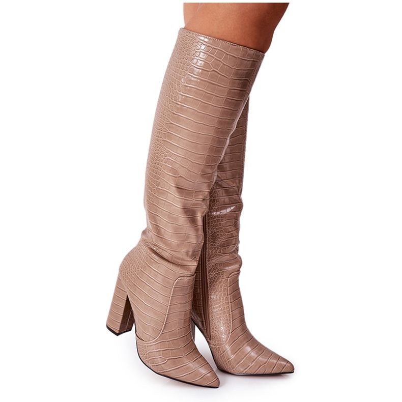 Lämpimät saappaat baarissa Beige Larissa