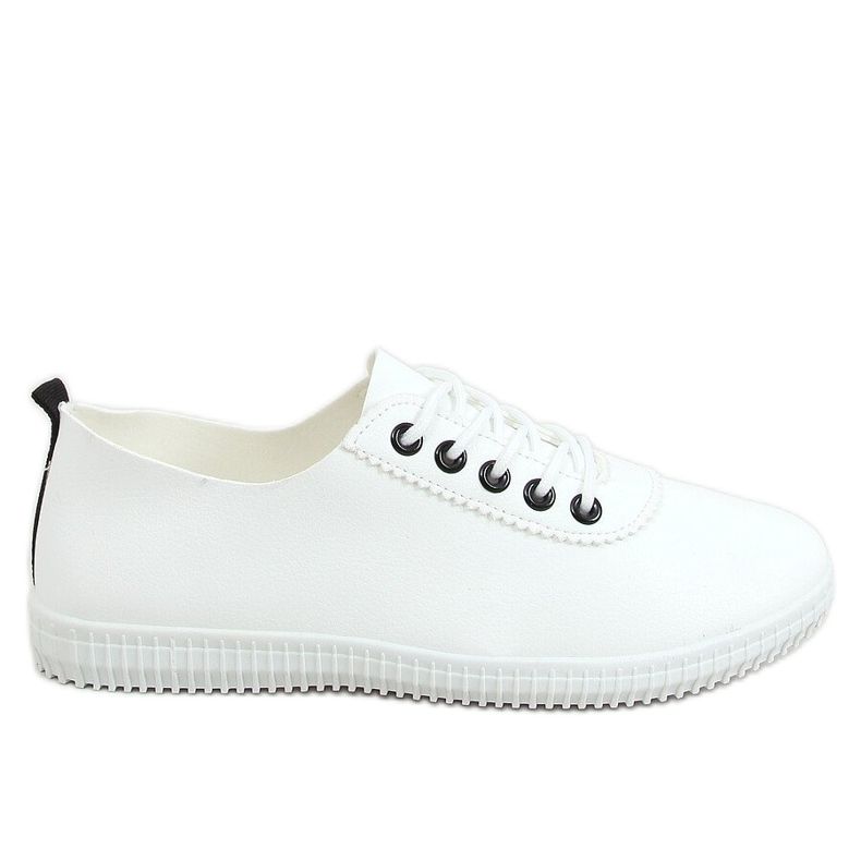 Naisten mustat ja valkoiset lenkkarit JF-873 WHITE / BLACK valkoinen