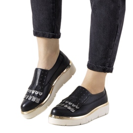 Liukuvat hopeakengät GF-FD9-nastoilla musta