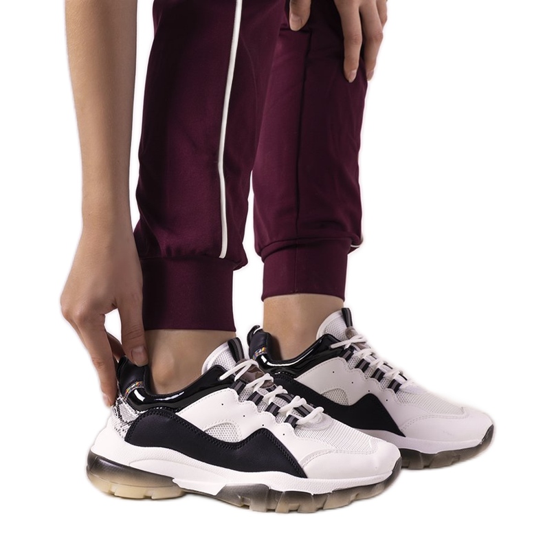 Mustavalkoiset lenkkarit ombre Laugh -pohjalla valkoinen