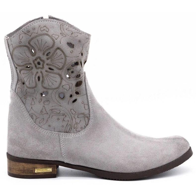 Olivier Mukavat vaaleanharmaat Jess -saappaat