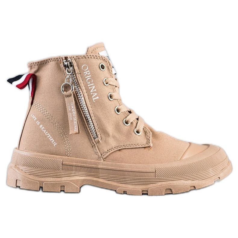 Goodin Tennarit koristeellisella vetoketjulla beige