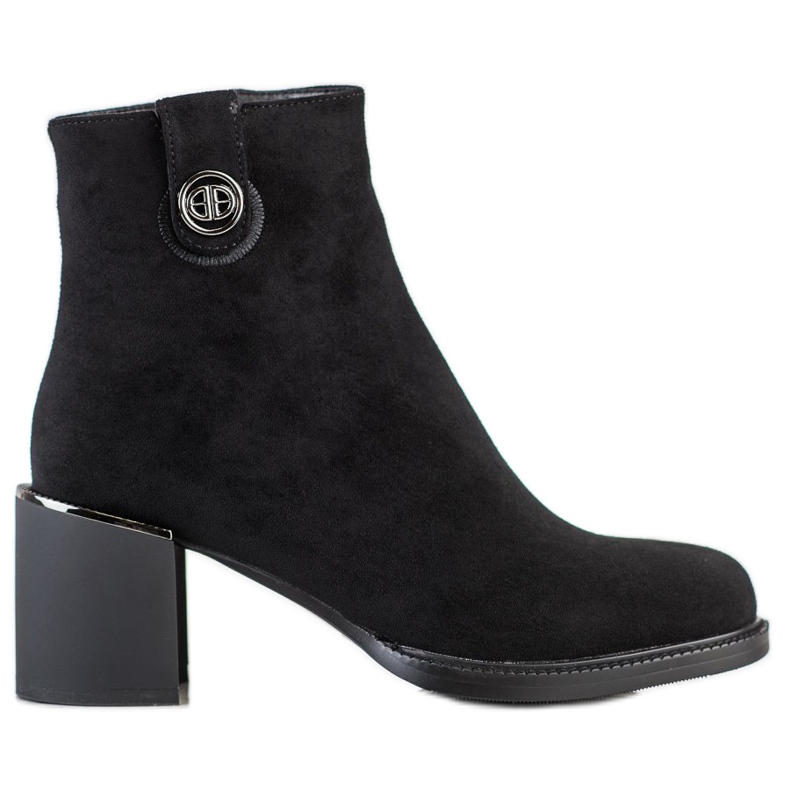 Filippo Mokkanahkakengät leveällä pylväällä musta