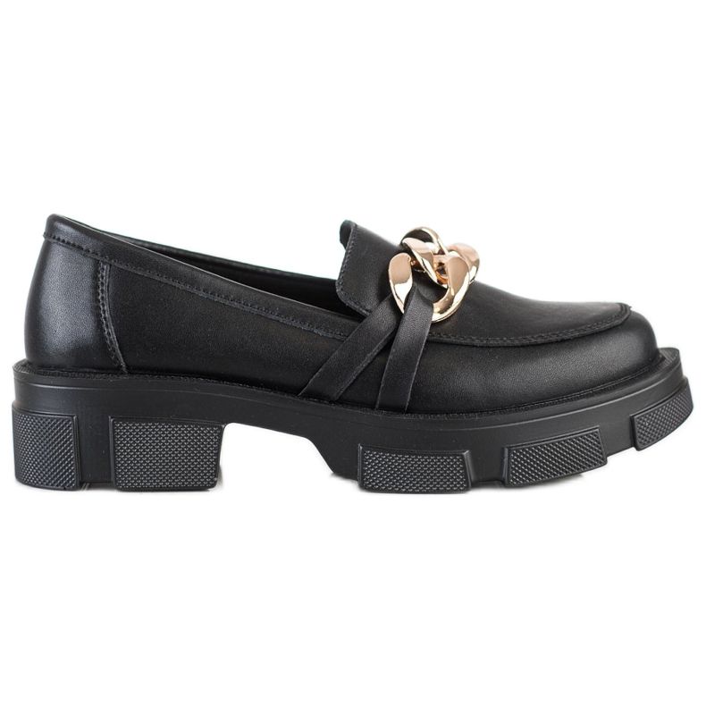 Filippo Nahka Loafers alustalla musta