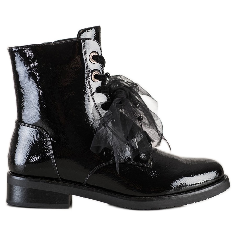 S. BARSKI Saappaat lakattua Eco -nahkaa S.BARSKI musta