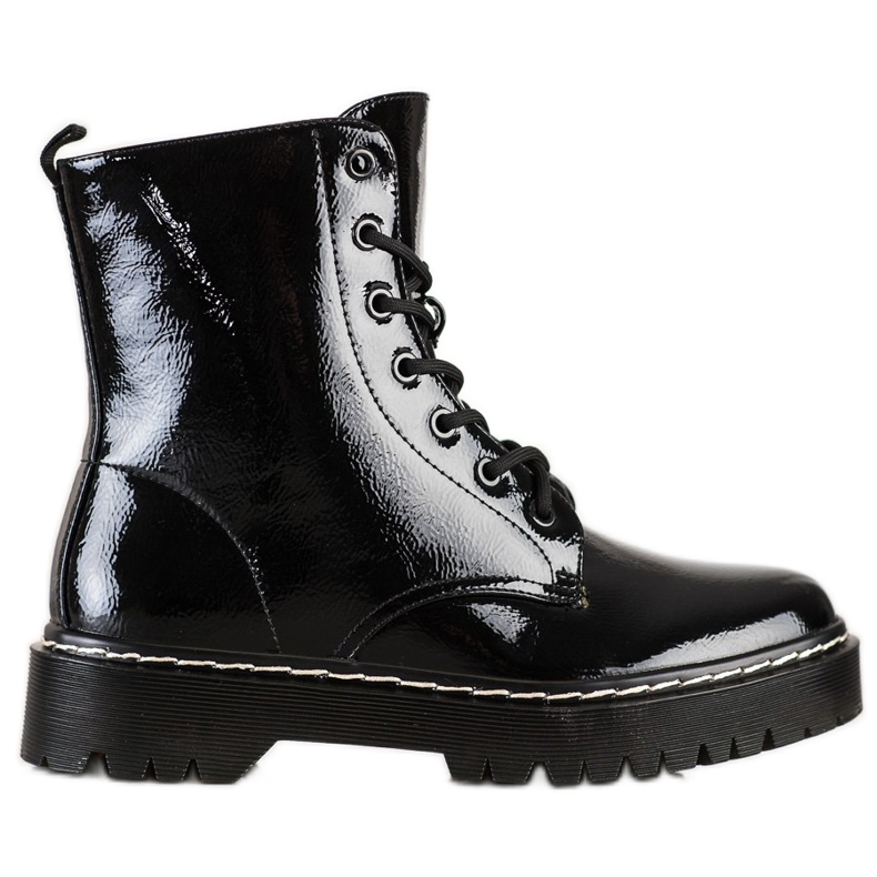 S. BARSKI Nauhalliset saappaat S.BARSKI-alustalla musta