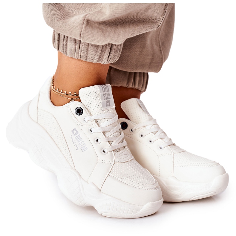 Naisten urheilukengät Memory Foam Big Star II274359 Valkoinen