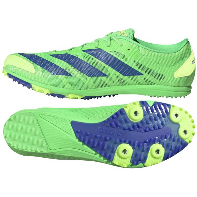 Adidas Adizero Xcs FZ2481 piikkikengät vihreä
