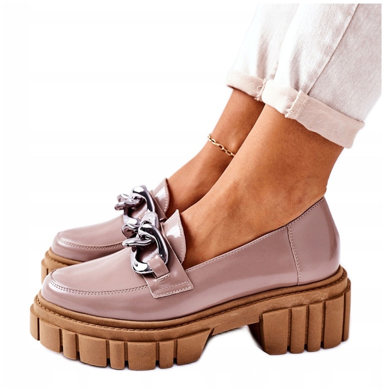 Naisten Brogues Loaferit Nahka Cappuccino Laura Messi 2339 beige