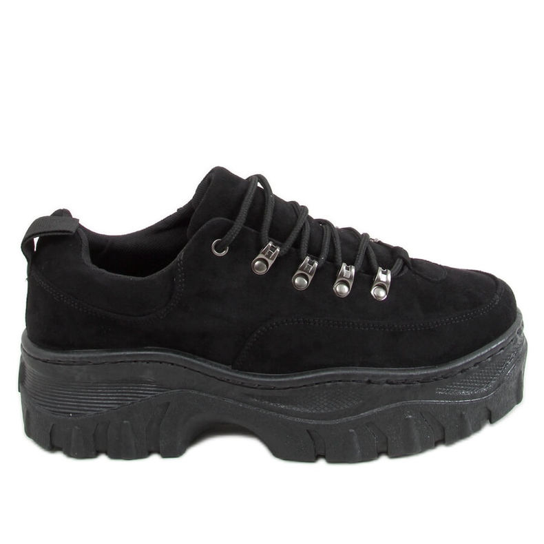 Musta 6290 Mustat korkeapohjaiset urheilukengät