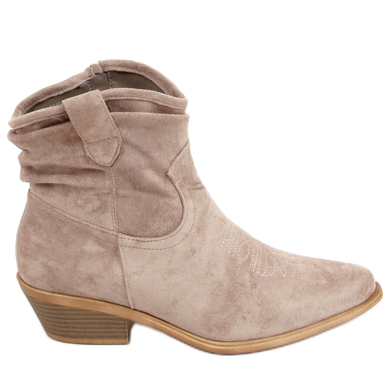 Naisten cowboy-saappaat beige 99-65 Taupe