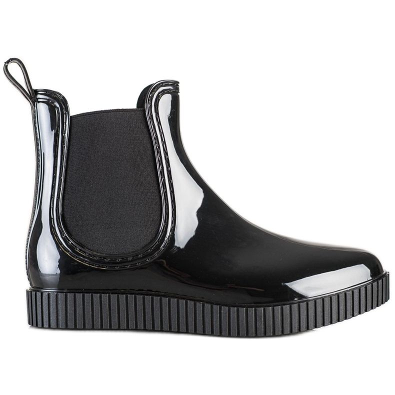 SHELOVET Lakattu Galoshes alustalla musta