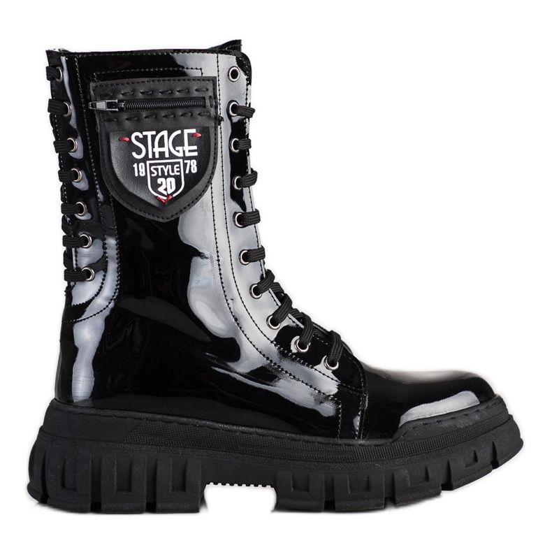 SHELOVET Musta saappaat Pltform