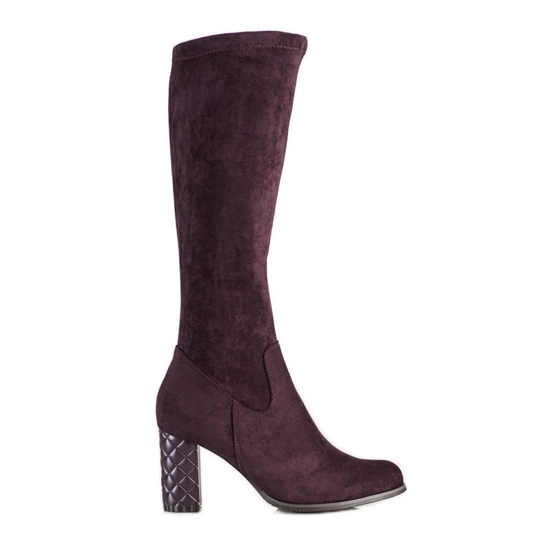SHELOVET Suede korkokengät violetti