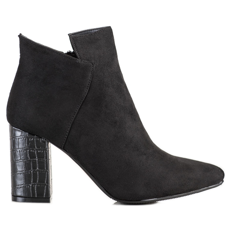 Vinceza Snake Print Kantapää saappaat musta