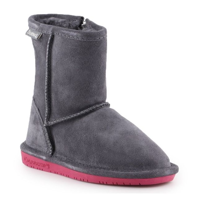 BearPaw Emma Toddler vetoketju 608TZ-903 Charcoal Pomberry talvisaappaat harmaa