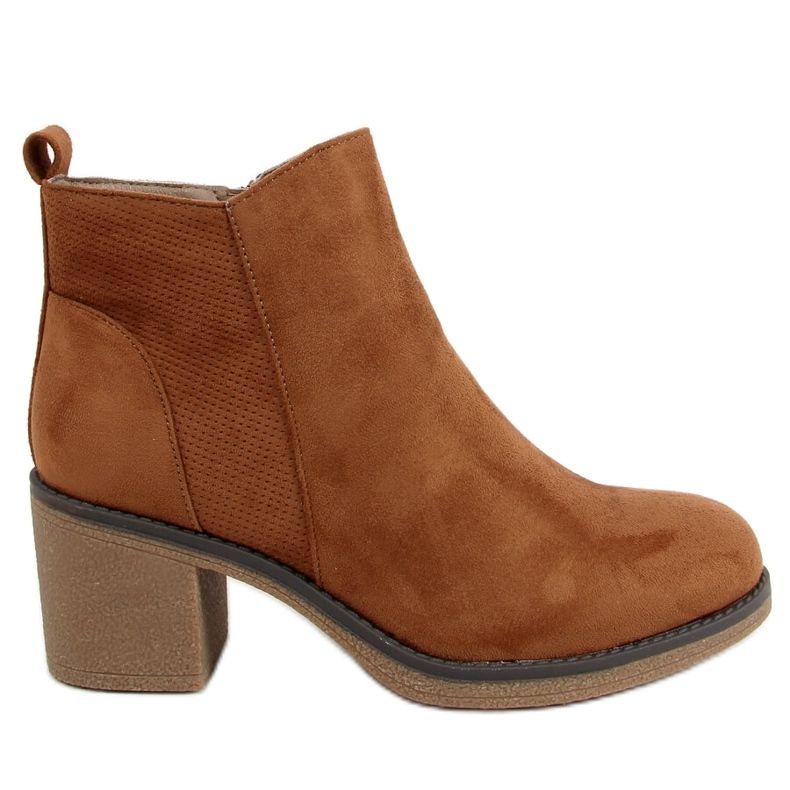 Ruskeat leveäkorkoiset saappaat 9B1003 Khaki