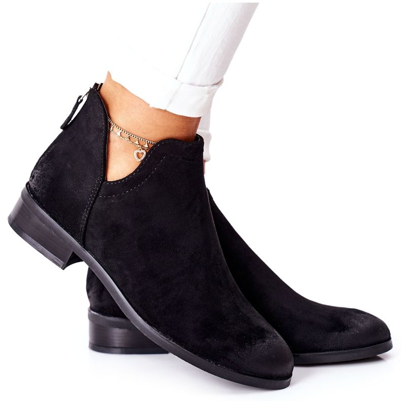 Vinceza Naisten mokkanahkaiset lämpimät saappaat, musta Joaliene