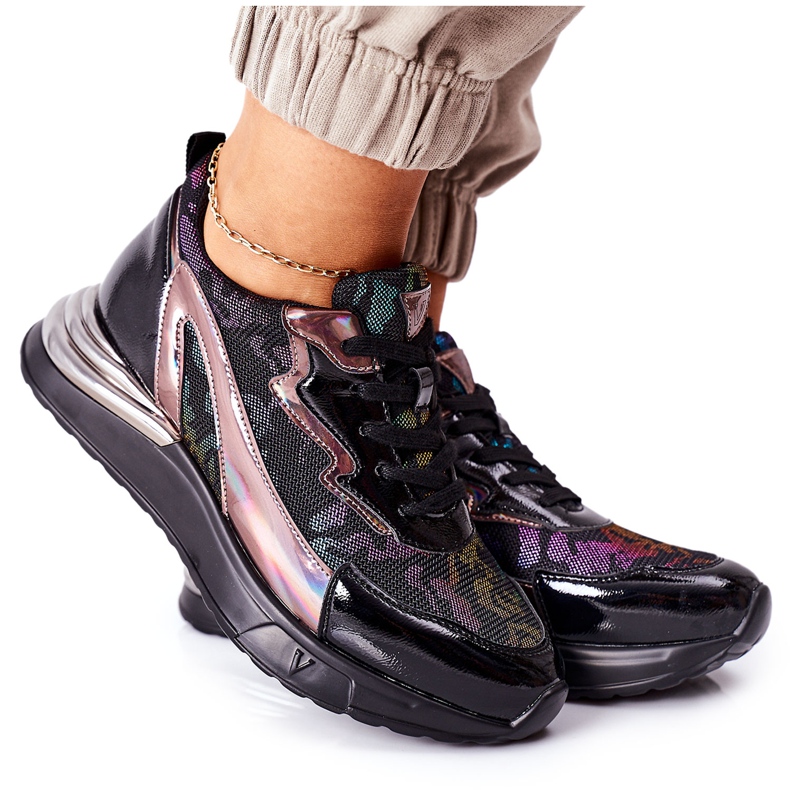 Vinceza Naisten urheilukengät Tennarit Musta Multi Buckland