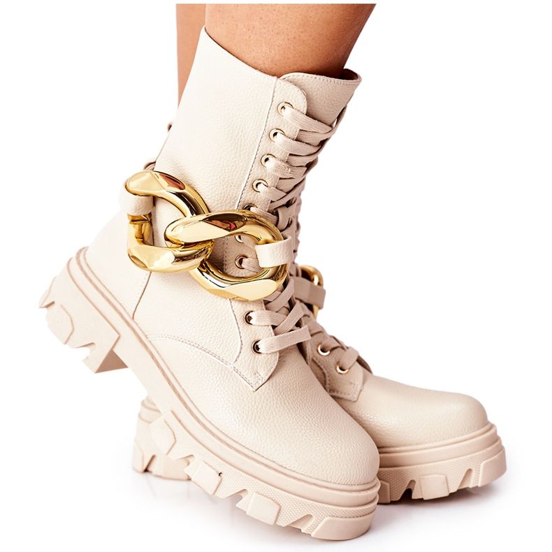 S.Barski S. Barski Naisten saappaat Beige Jensen ruskea