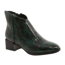 M.Daszyński Eristetyt saappaat Daszyński MR2130-8 Vihreä musta M.Daszyński Eristetyt saappaat Daszyński MR2130-8 Vihreä musta