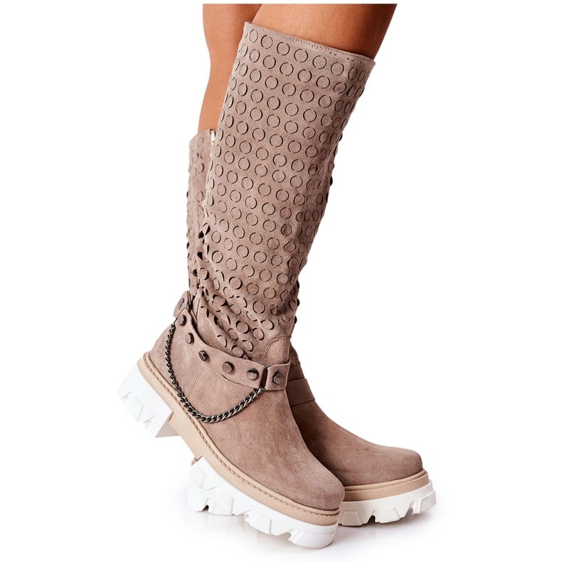 Lewski Shoes Naisten nahkakengät Lewski Cappuccino Suede 2866 ruskea