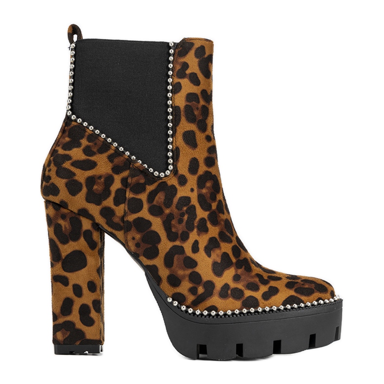 Ruskeat saappaat leopardikuvioisessa Leossa