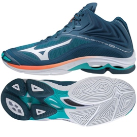 Mizuno Wave Lightning Z6 Mid M V1GA200584 -lentopallokengät tummansininen sininen bluesia ja laivastonsinisiä