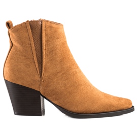 Bestelle Mokkanahkakengät Spitzissä ruskea