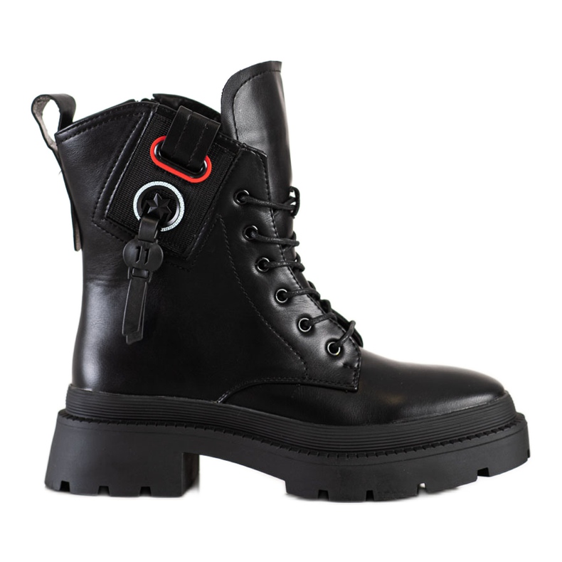 Seastar Mustat työntekijät Eco -nahkaa