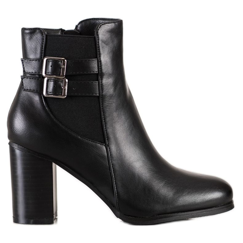 Renda Saappaat koristeellisilla soljilla musta