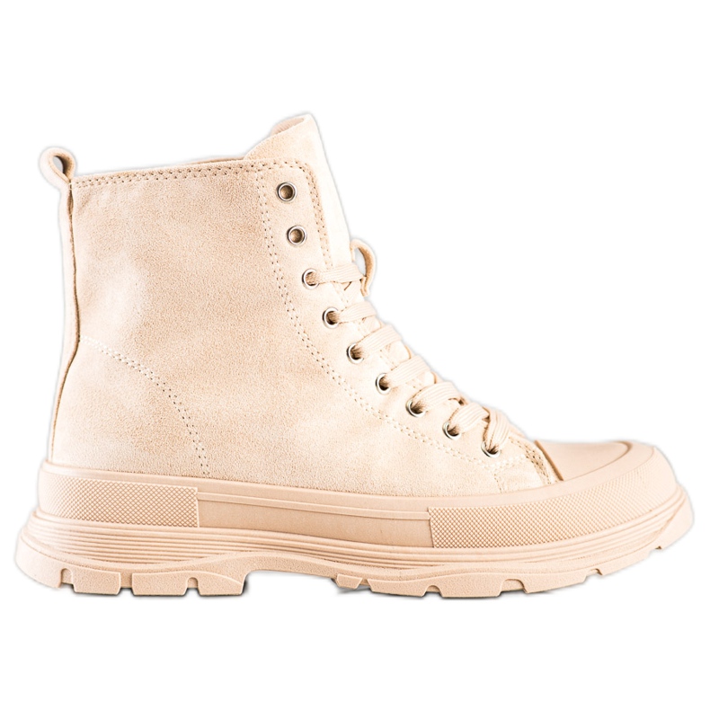 Seastar Korkeat mokkanahkaiset lenkkarit beige