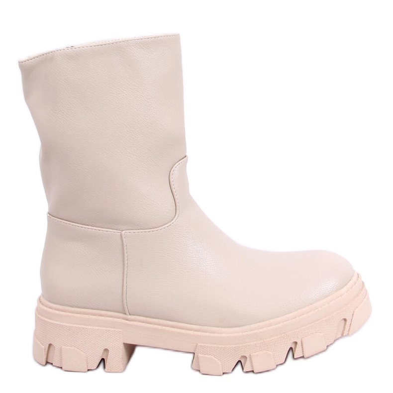 Mustat saappaat, joissa on suora yläosa QT29P MUSTA (kameli)