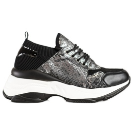 SHELOVET Snake Print Slip-On lenkkarit musta