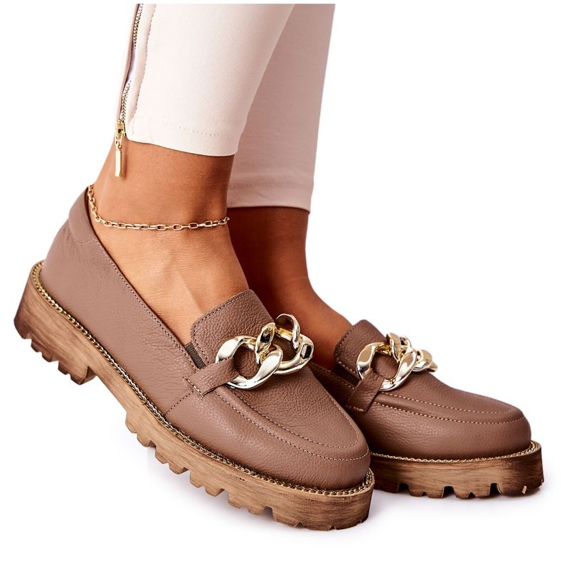 Nicole Naisten Loaferit Nahka Ruskea Sthonto