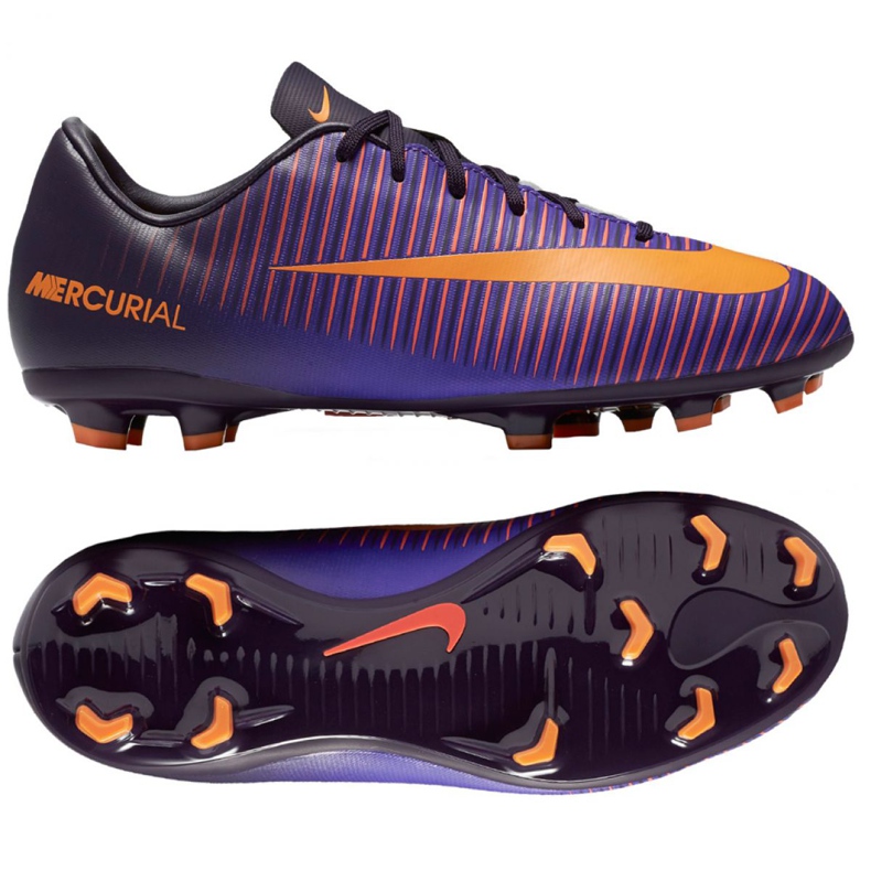 Nike Mercurial Vapor Xi Fg Jr 831945-585 jalkapallokengät ruusut ja violetit